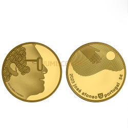 Moeda 5€ José Afonso Portugal 2023 Ouro Proof