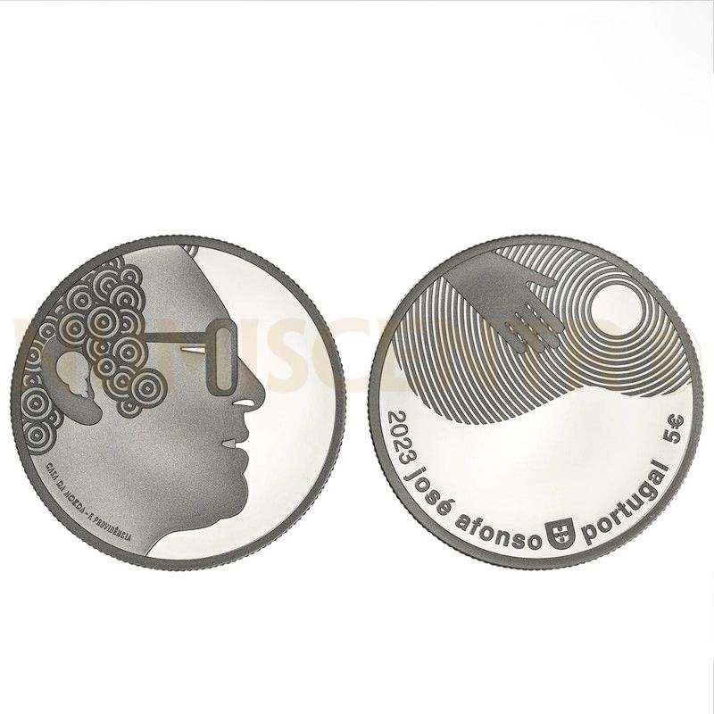 Moeda 5€ José Afonso Portugal 2023 Prata Proof