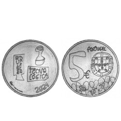 Moeda 5 Euros O Conhecimento Portugal 2024 Cuproníquel