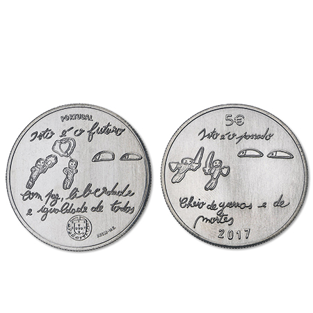 Moeda 5€ O Futuro cuproníquel 2017 (Sem cor)