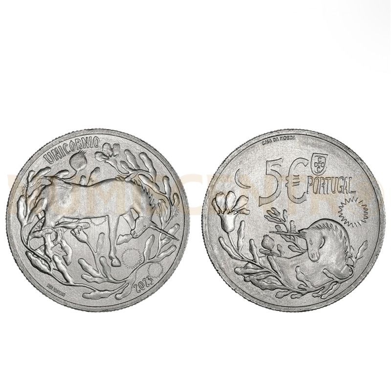 Moeda 5€ O Unicórnio Portugal 2023 Cuproníquel