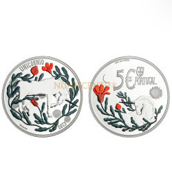 Moeda 5€ O Unicórnio Portugal 2023 Prata Proof