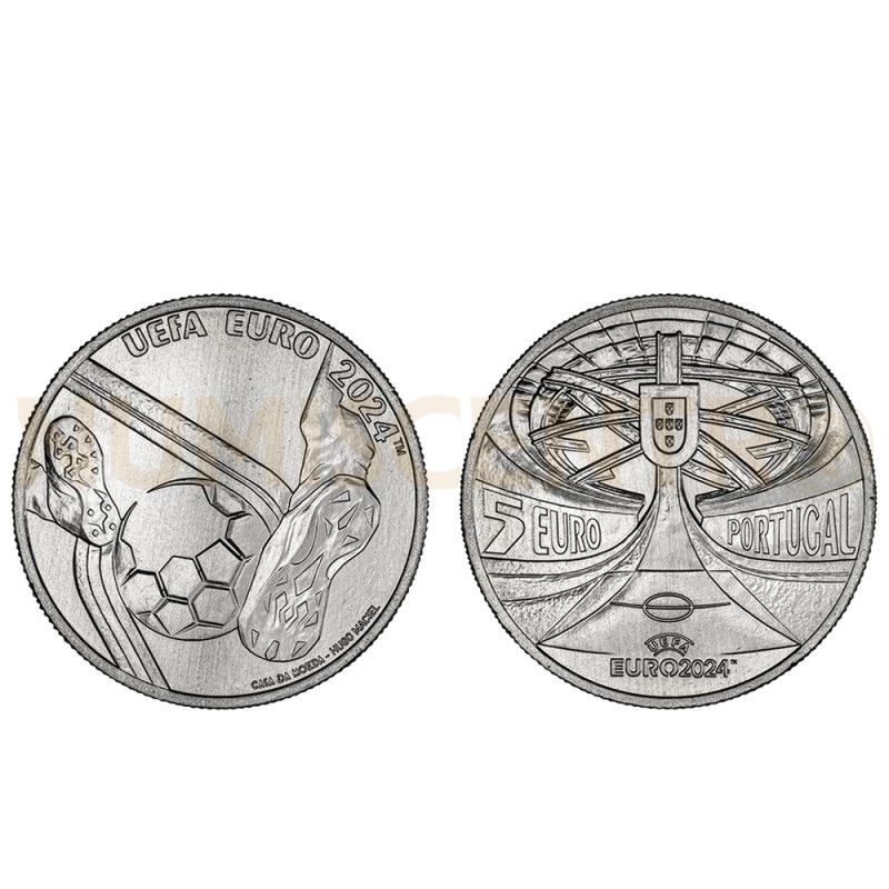 Moeda 5 Euros UEFA 2024 Portugal 2024 Cuproníquel