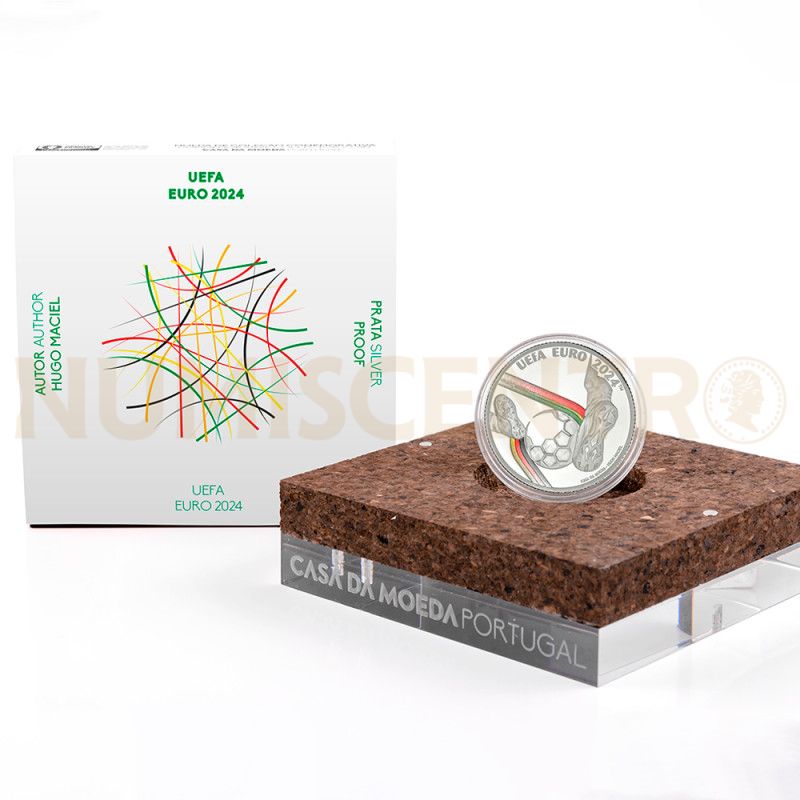 Moeda 5 Euros UEFA 2024 Portugal 2024 Prata Proof