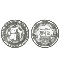 Moeda 5 Euros Ulisses Astucia e Persistência Portugal 2024 Prata Proof