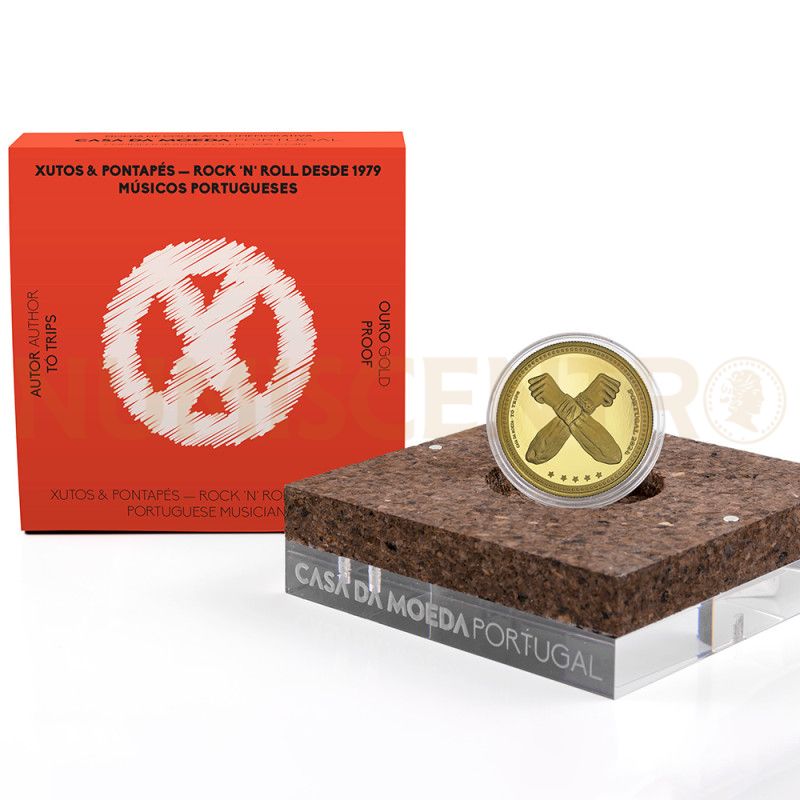 Moeda 5 Euros Xutos e Pontapés Portugal 2024 Ouro Proof