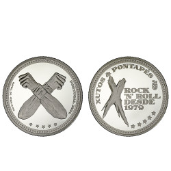 Moeda 5 Euros Xutos e Pontapés Portugal 2024 Prata Proof
