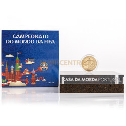 Moeda 2,5€ Campeonato do Mundo Fifa Russia 2018 Portugal Ouro Proof
