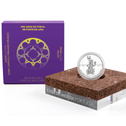 Moeda 7,5 Euros 900 Anos Foral Ponte de Lima Portugal 2025 Prata Proof