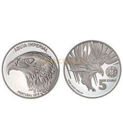 Moeda 5€ Comemorativa Águia Imperial 2018 Prata Proof