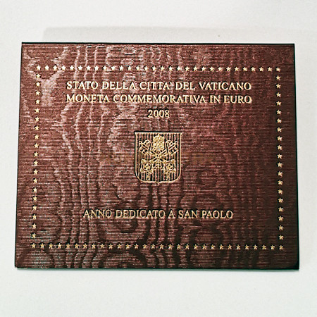 Moeda 2 Euros Ano Dedicado a S Paulo Vaticano 2008