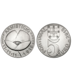 Moeda 5€ Centenário do Armistício Portugal 2018