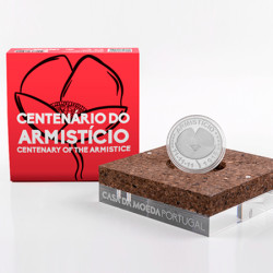 Moeda 5€ Centenário do Armistício Portugal 2018 Prata Proof