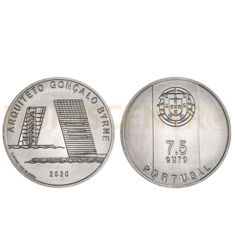 Moeda 7,5€ Comemorativa Arquitecto Gonçalo Byrne Portugal 2020 Prata 500