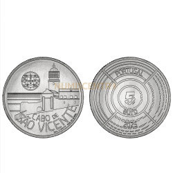 Moeda 5€ Cabo de São Vicente Portugal 2025 Cuproníquel