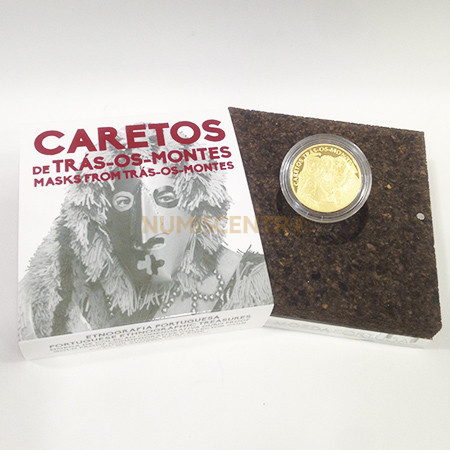 Moeda 2,5€ Os Caretos de Trás-Os-Montes Portugal 2017 Ouro Proof