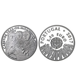 Moeda 2,5€ Os Caretos de Trás-Os-Montes Portugal 2017 Prata Proof