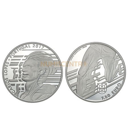Moeda 7,5€ Carlos Lopes Portugal 2017 Prata Proof