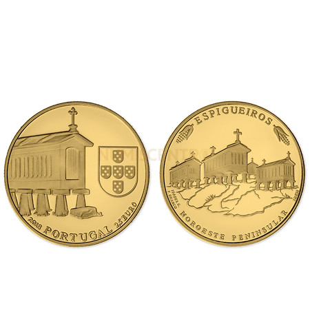Moeda 2,5€ Espigueiros Portugal 2018 Ouro Proof