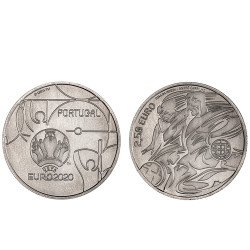 Moeda 2,5€ Comemorativa Euro 2020 Portugal cuproniquel