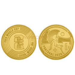 Moeda Comemorativa 5,00€ Fifa world Cup 2026 Portugal Ouro Proof