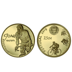 Moeda 7,5€ Joaquim Agostinho Ouro Proof Portugal 2019
