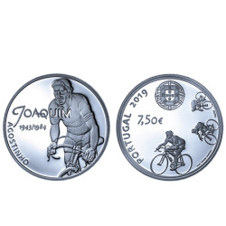 Moeda 7,5€ Joaquim Agostinho Prata Proof Portugal 2019