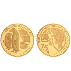 Moeda 7,5€ Comemorativa O Estreito 1520 Portugal 2020 ouro
