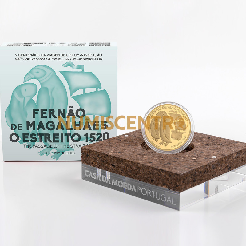 Moeda 7,5€ Comemorativa O Estreito 1520 Portugal 2020 ouro
