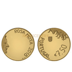 Moeda 7,5€ Rosa Mota 2018 Ouro Proof