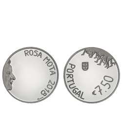 Moeda 7,5€ Rosa Mota 2018 Prata Proof