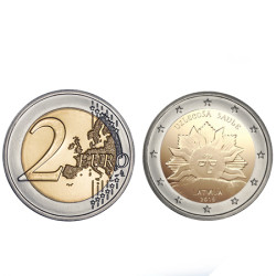 Moeda 2 Euros Sol Nascente Letónia 2019