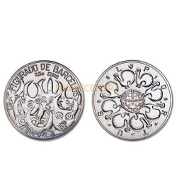 Moeda 2,5 Euro Comemorativa Figurado de Barcelos Portugal 2016 (Cuproniquel)