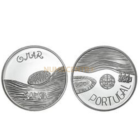 Moeda 5€ O Mar Prata Proof Portugal 2019