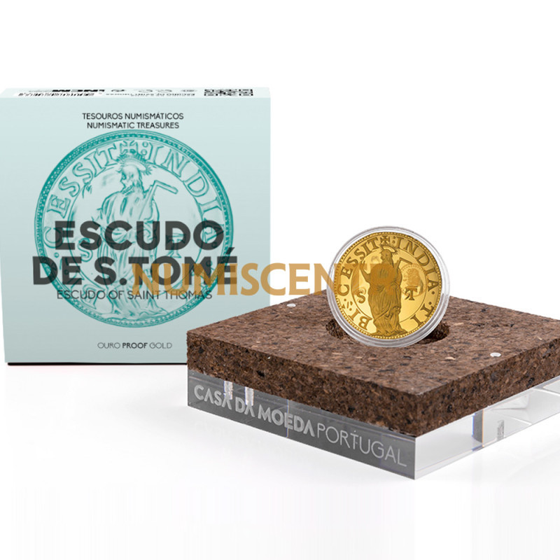 Moeda Ouro Escudo de São Tomé Portugal 2021 Proof