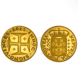 Moeda 2,5€ D Pedro Ouro Proof Portugal 2023