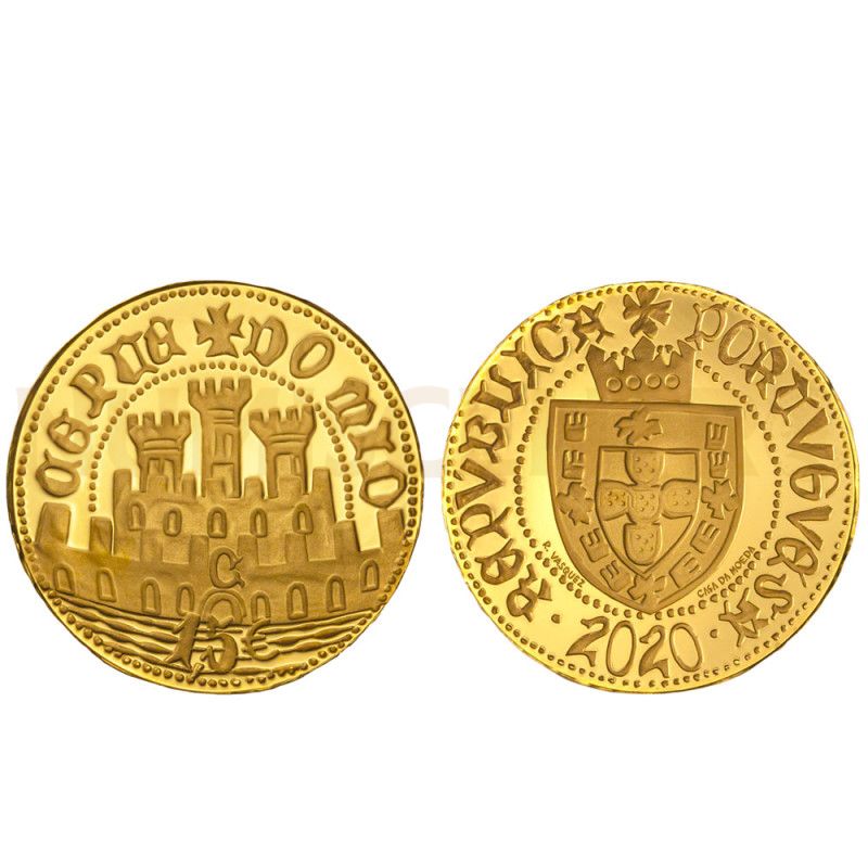 Moeda 1,5€ Ouro Meio Escudo de Ceuta proof Portugal 2020