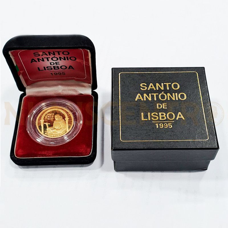Moeda Ouro 500 Escudos Santo António de Lisboa Portugal 1995