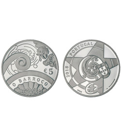 Moeda 5€ O Barroco 2018 Prata Proof