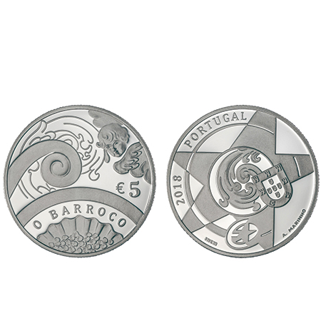 Moeda 5€ O Barroco 2018 Prata Proof
