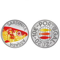 Moeda 10€ Sardinha Sabores de Portugal Prata Proof Portugal 2020