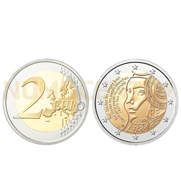 Moeda 2 Euros Liberdade - França 2015