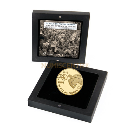 Moeda 2,5€ Comemorativa 70 Anos na Europa - Portugal 2015 Ouro Proof