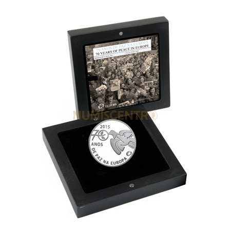 Moeda 2,5€ Comemorativa 70 Anos na Europa - Portugal 2015 Prata Proof