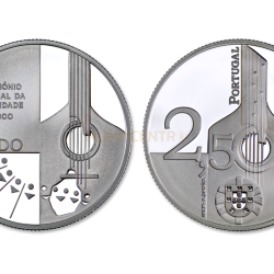 Moeda 2,5€ Comemorativa O Fado - Portugal 2015 Prata Proof