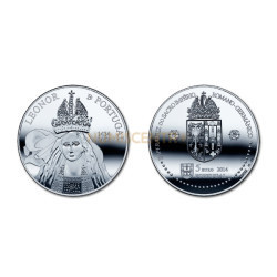 Moeda 5€ D Leonor Portugal Cuproniquel 2014