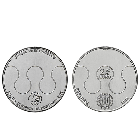 Moeda 2,5€ Equipa Olimpíca Rio 2016 - Portugal 2015 (Cuproniquel)