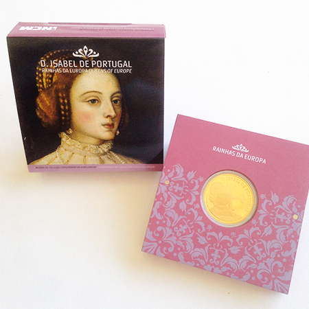 Moeda 5€ Ouro Proof Comemorativa D Isabel de Portugal 2015