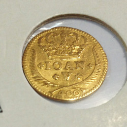 Moeda Ouro 400 Reis (Pinto) D. João V 1746