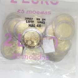 Saco 25 Moedas 2 Euros Presidência da UE Portugal 2007